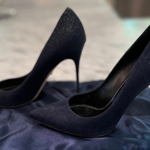 Sergio Rossi Sparkly Denim Pumps - Picture 4 of 6